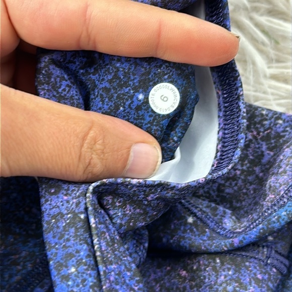 Lululemon Fast and Free High-Rise Crop *Non-Reflective Nulux Polar Lights Blue - Picture 4 of 5